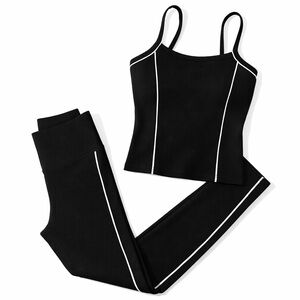 Wilo The Label Ribbed Tank and Leggings Set - Size S